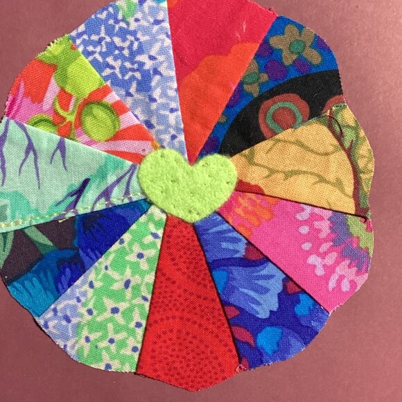 Handmade blank cards (Kaffe Fassett fabrics) #11 - Picture 2 of 4